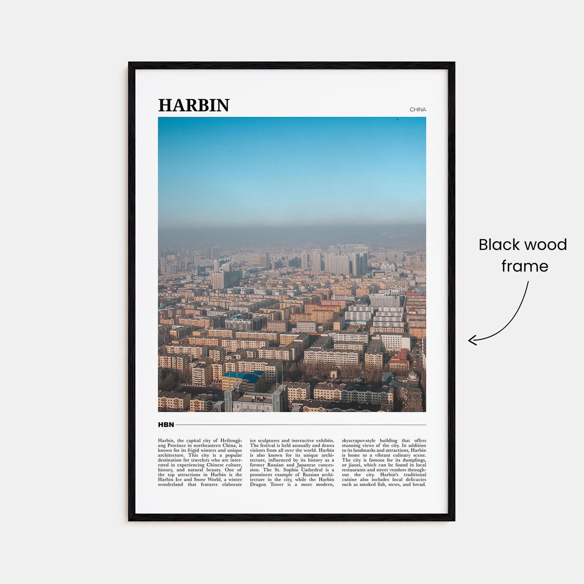 Harbin China Winter Cityscape Ice Festival Travel Photography Poster - Image 2