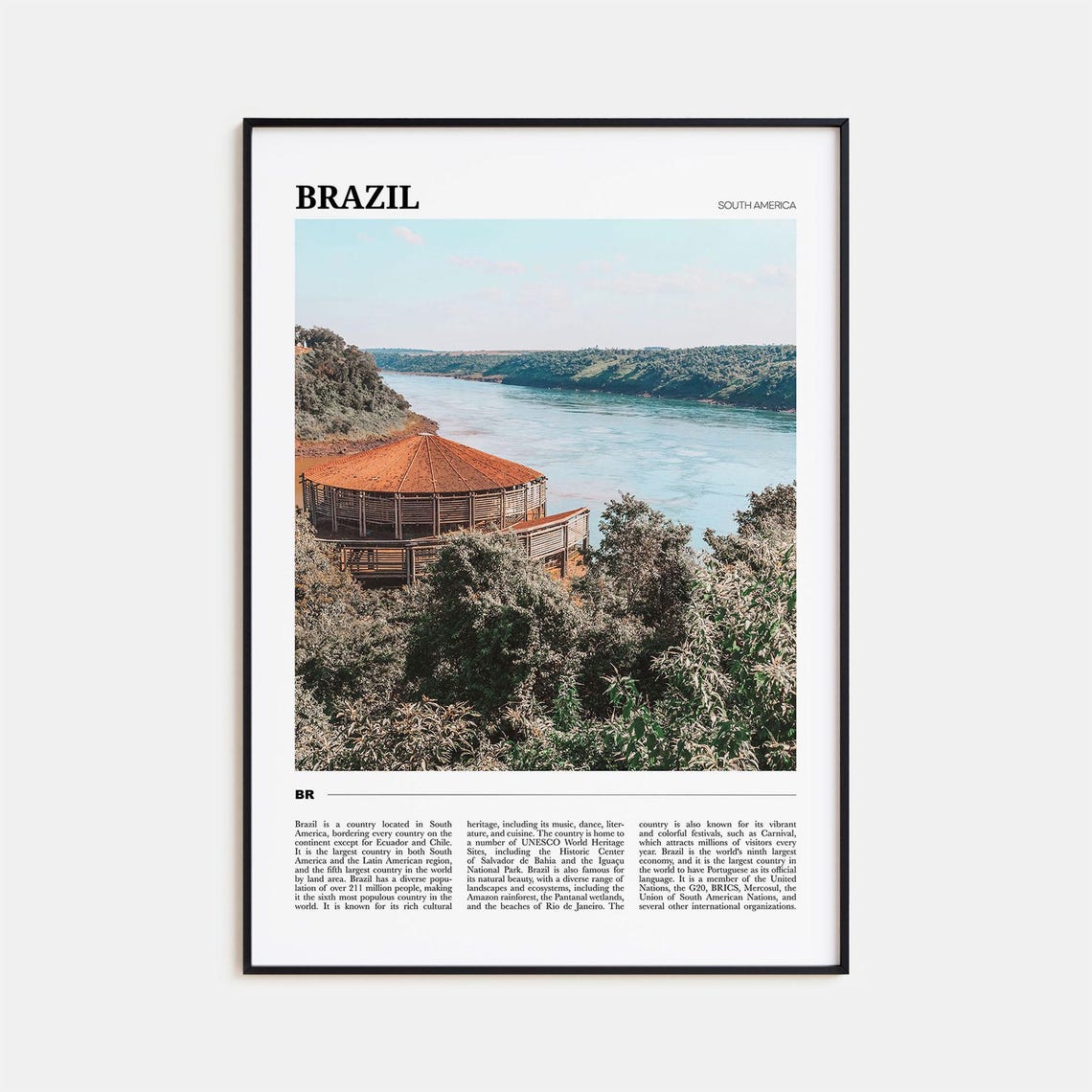 Brazil Travel Poster No 2 Brazil Wall Art Brazil Poster Print Brazil Photo Brazil Decor South America