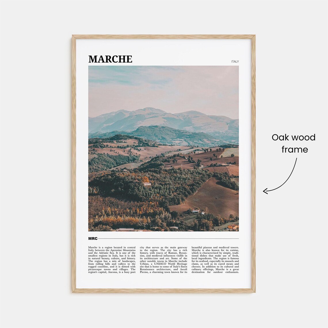 Marche Travel Poster, Italy Place Wall Art Print - Image 3