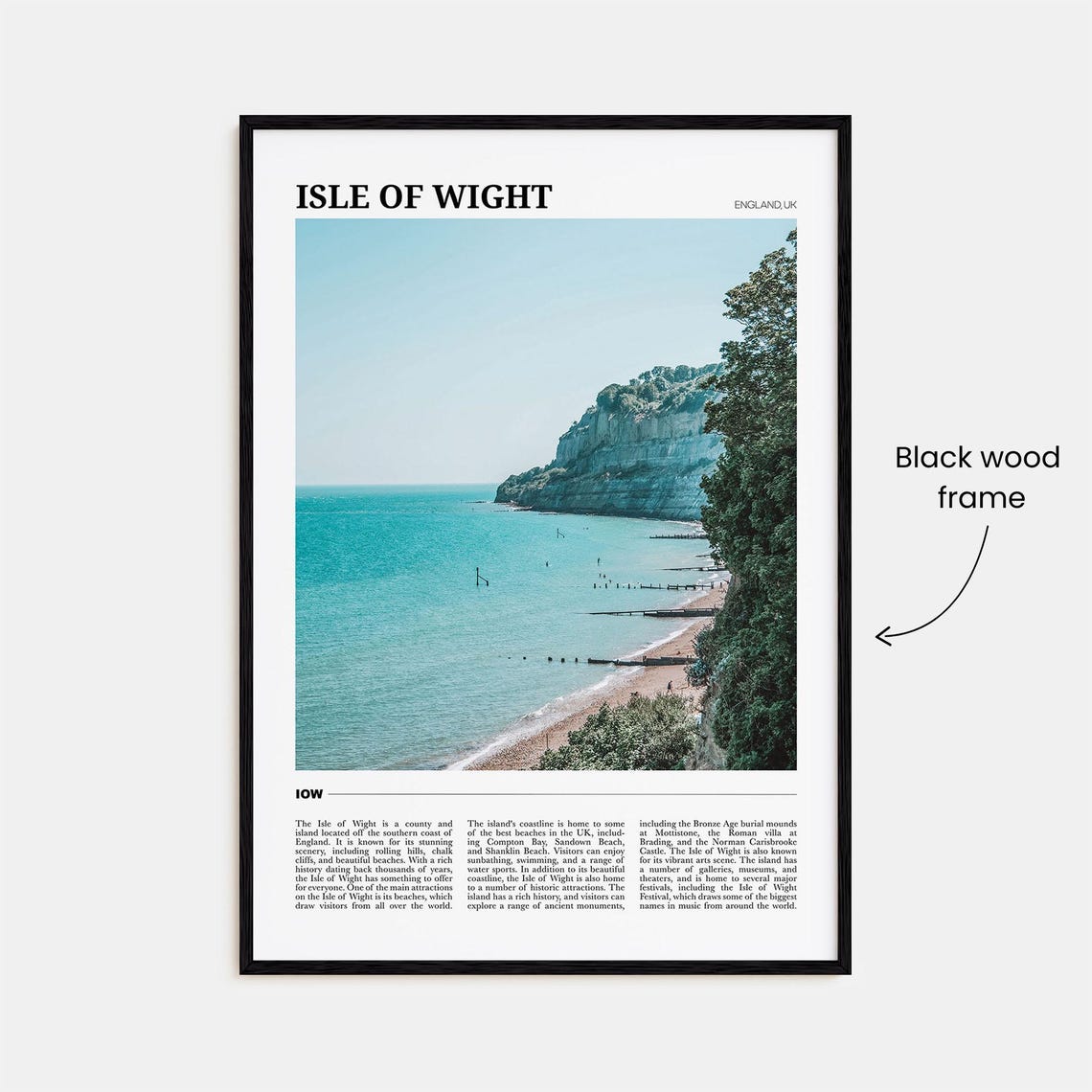 Isle Of Wight Travel Poster Isle Of Wight Wall Art Isle Of Wight Poster Print Isle Of Wight Photo Isle Of Wight Decor England Uk - Image 2