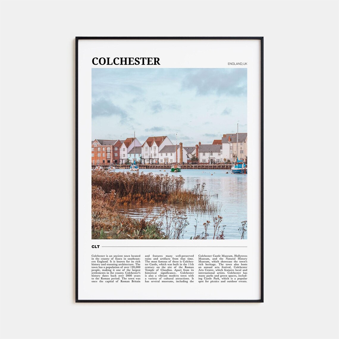 Colchester England Waterfront Historic Town Travel Photo Poster