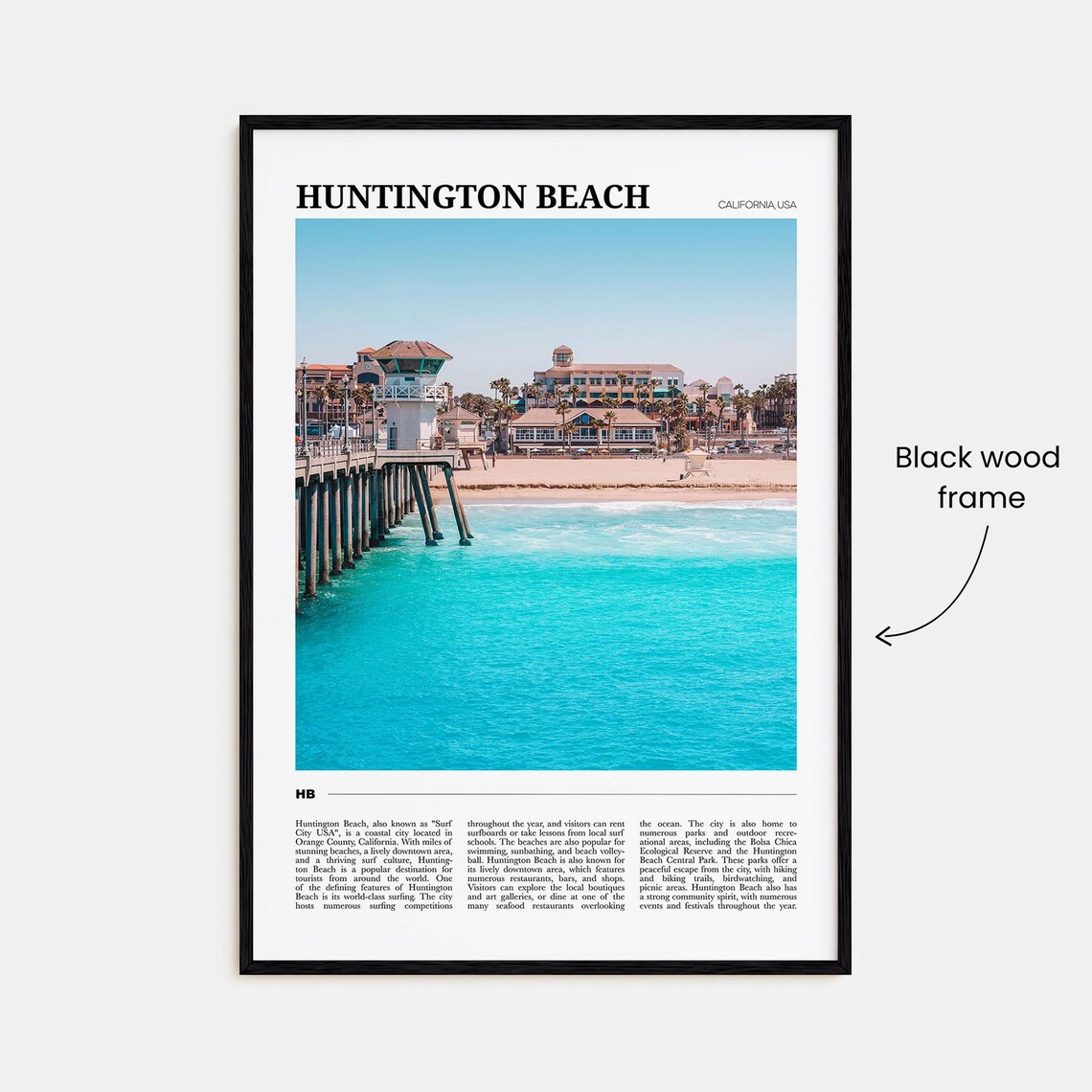 Huntington Beach Travel Poster, California USA - Image 2