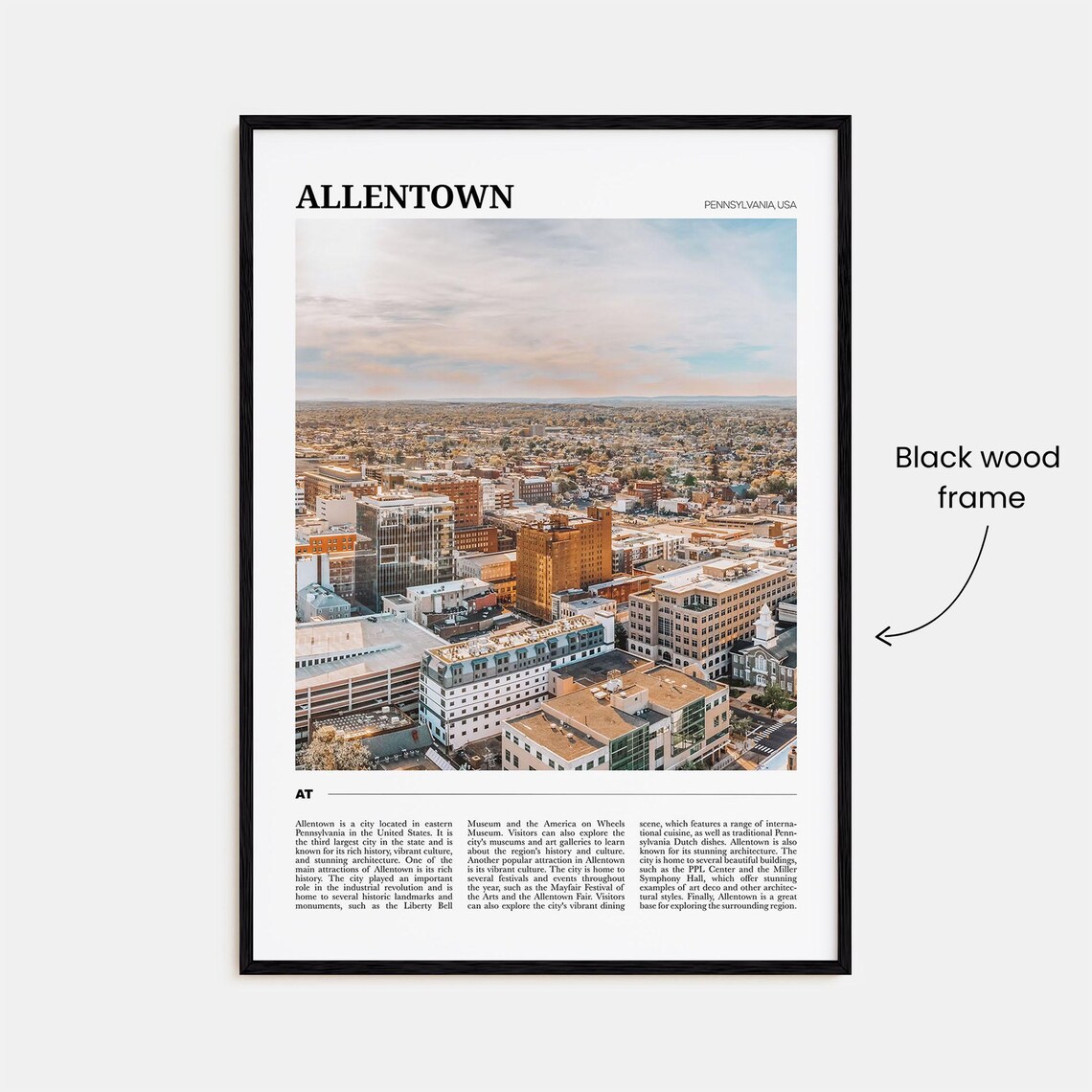 Allentown Travel Poster, Pennsylvania USA Art Print - Image 2