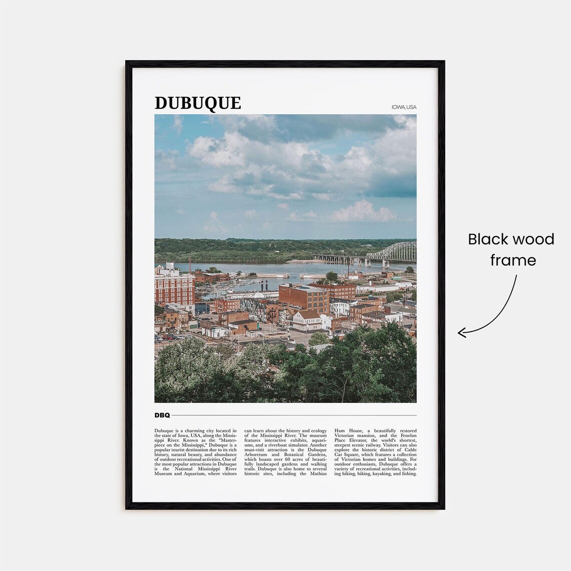 Dubuque Travel Poster, Iowa USA Art Print - Image 2