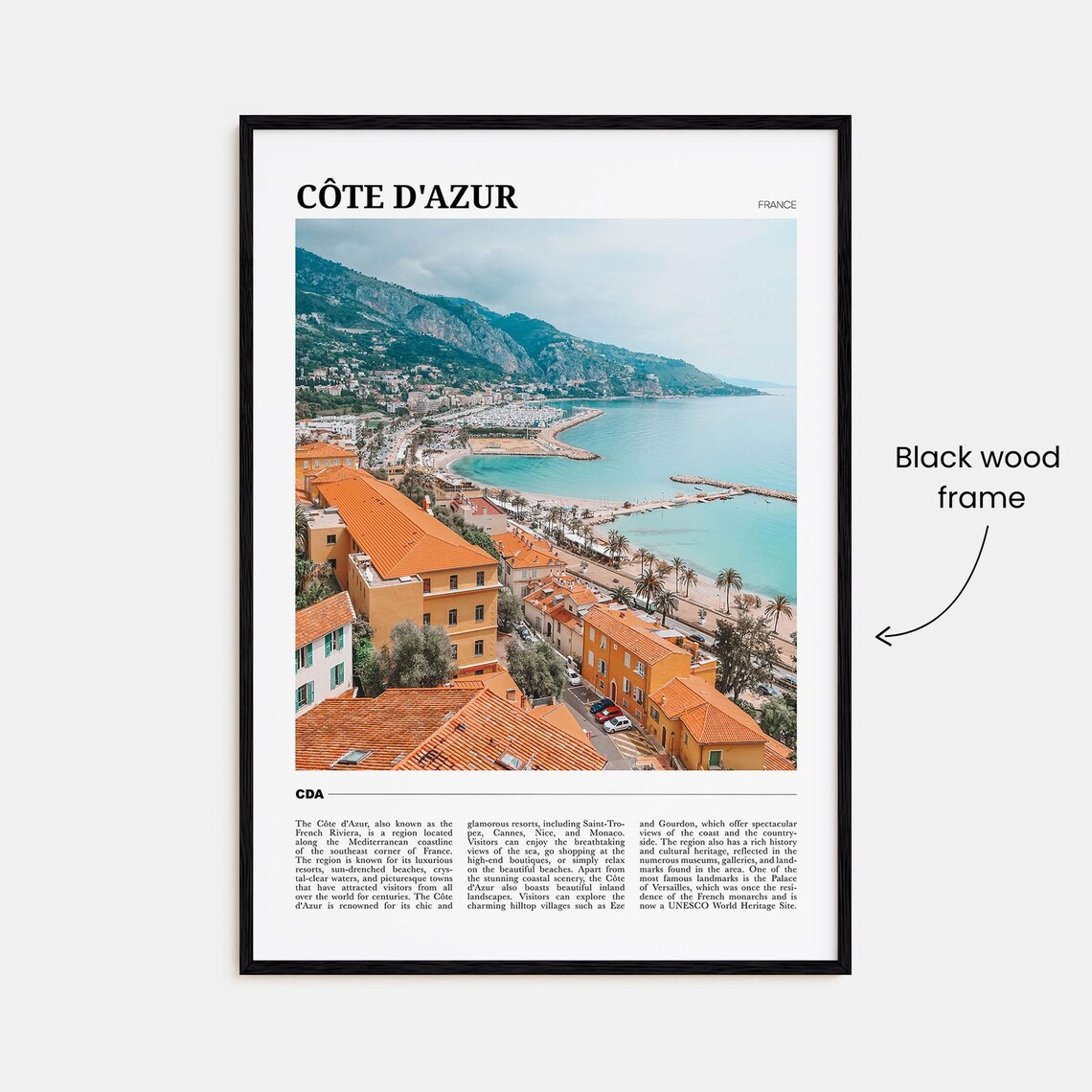 Cote dAzur France French Riviera Travel Photo Coast View Poster - Image 2