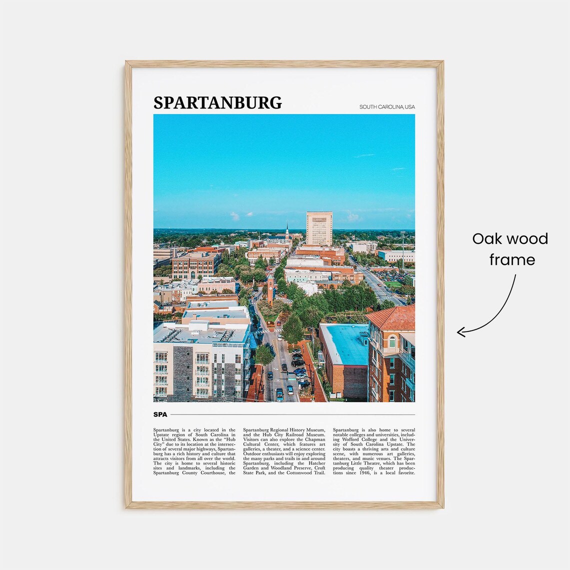 Spartanburg Travel Poster, South Carolina Travel Print - Image 3