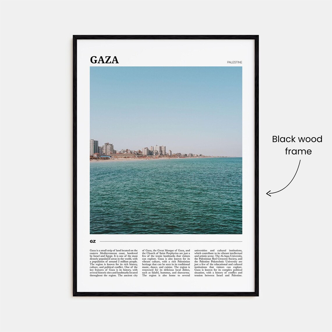 Gaza Travel Poster, Palestine Wall Art Print - Image 2