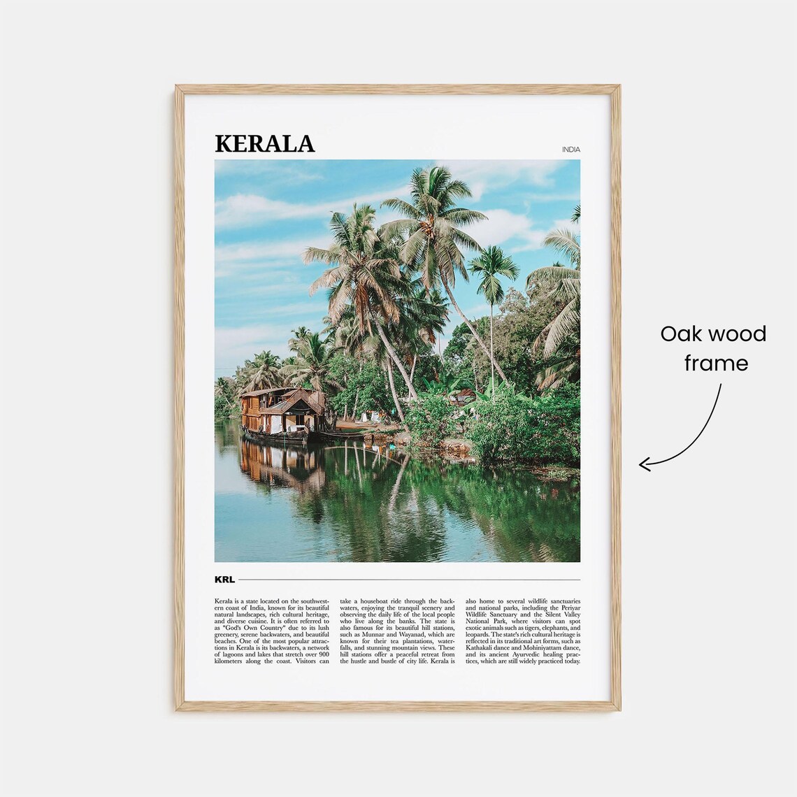 Kerala Travel Poster, India Travel Art Print - Image 3