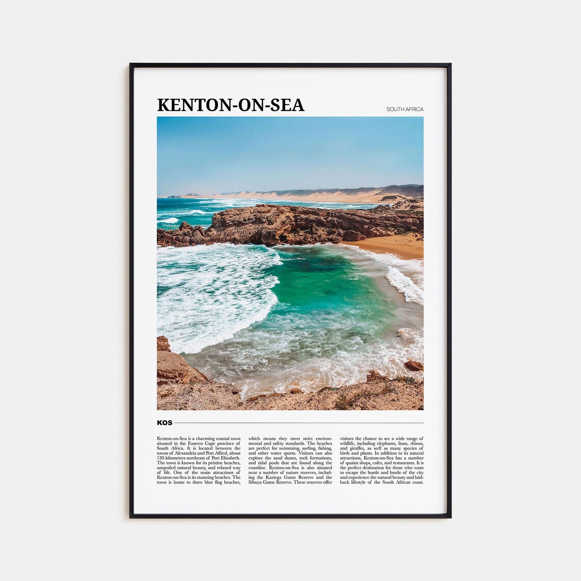 Kenton On Sea Travel Poster, South Africa