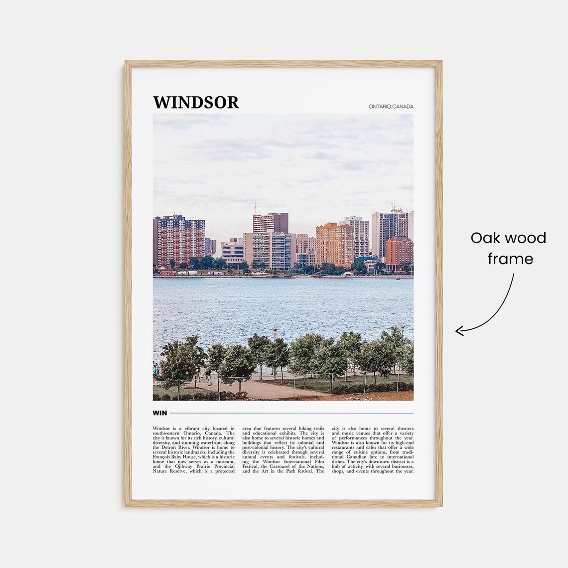 Windsor Ontario Riverfront Skyline Across the Water Photography Poster - Image 3