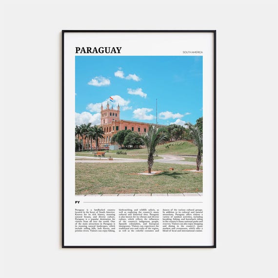 Paraguay Travel Poster Paraguay Wall Art Paraguay Poster Print Paraguay Photo Paraguay Decor South America