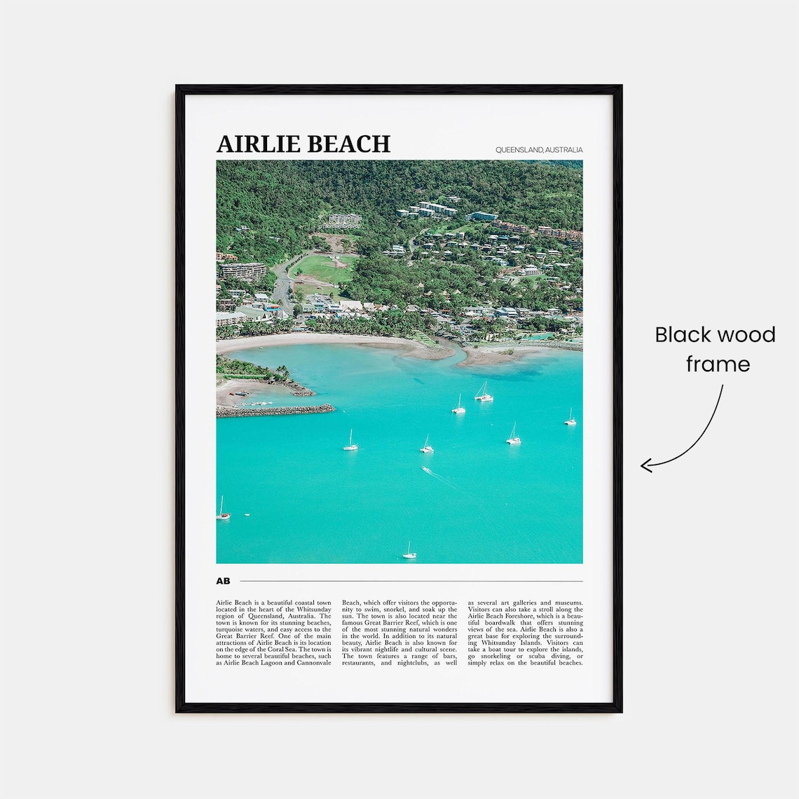 Airlie Beach Queensland Australia Whitsunday Bay Sailboats Poster - Image 2