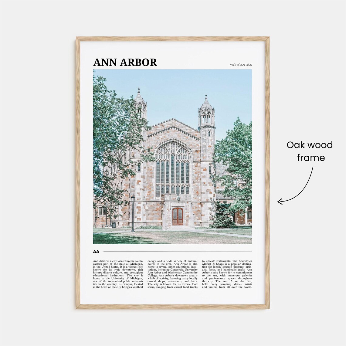 Ann Arbor Travel Poster, Michigan Travel Art Print - Image 3