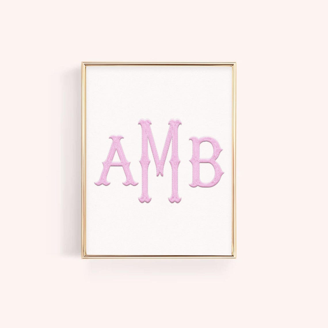 Monogram Wall Decor Custom Nursery Art Neutral Print Name Personalized Initial
