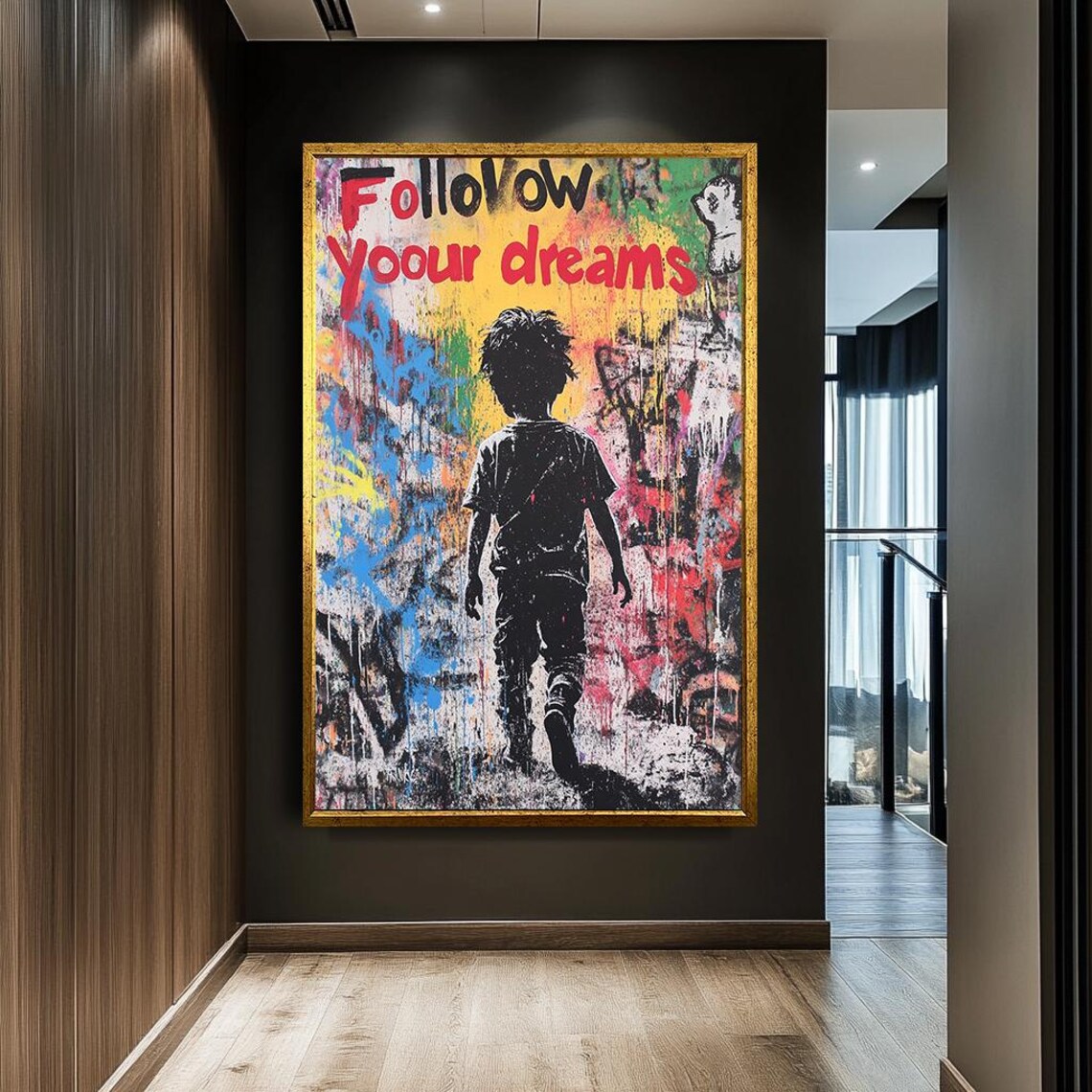 Inspirational Graffiti Art Print, Bold Urban Decor