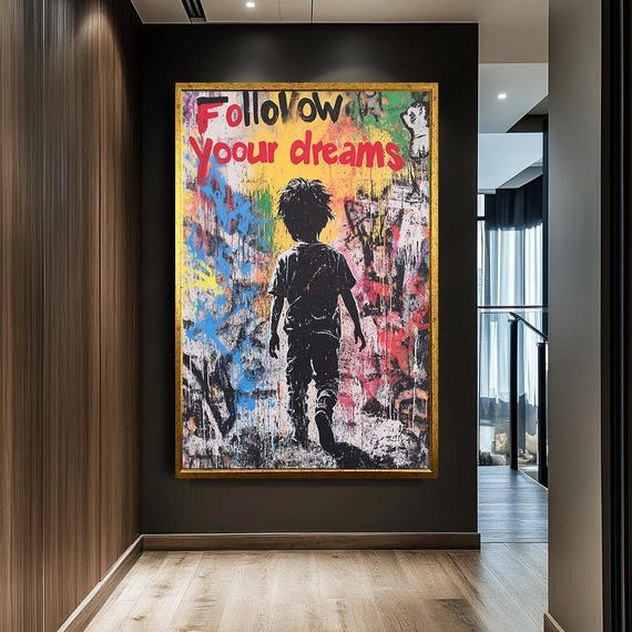 Inspirational Graffiti Art Print, Bold Urban Decor
