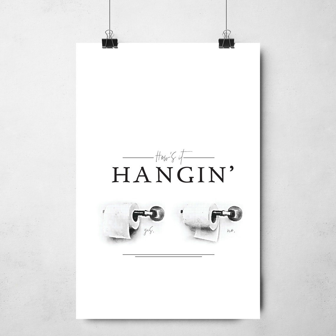 Funny Bathroom Toilet Paper Roll Poster Print - Image 4