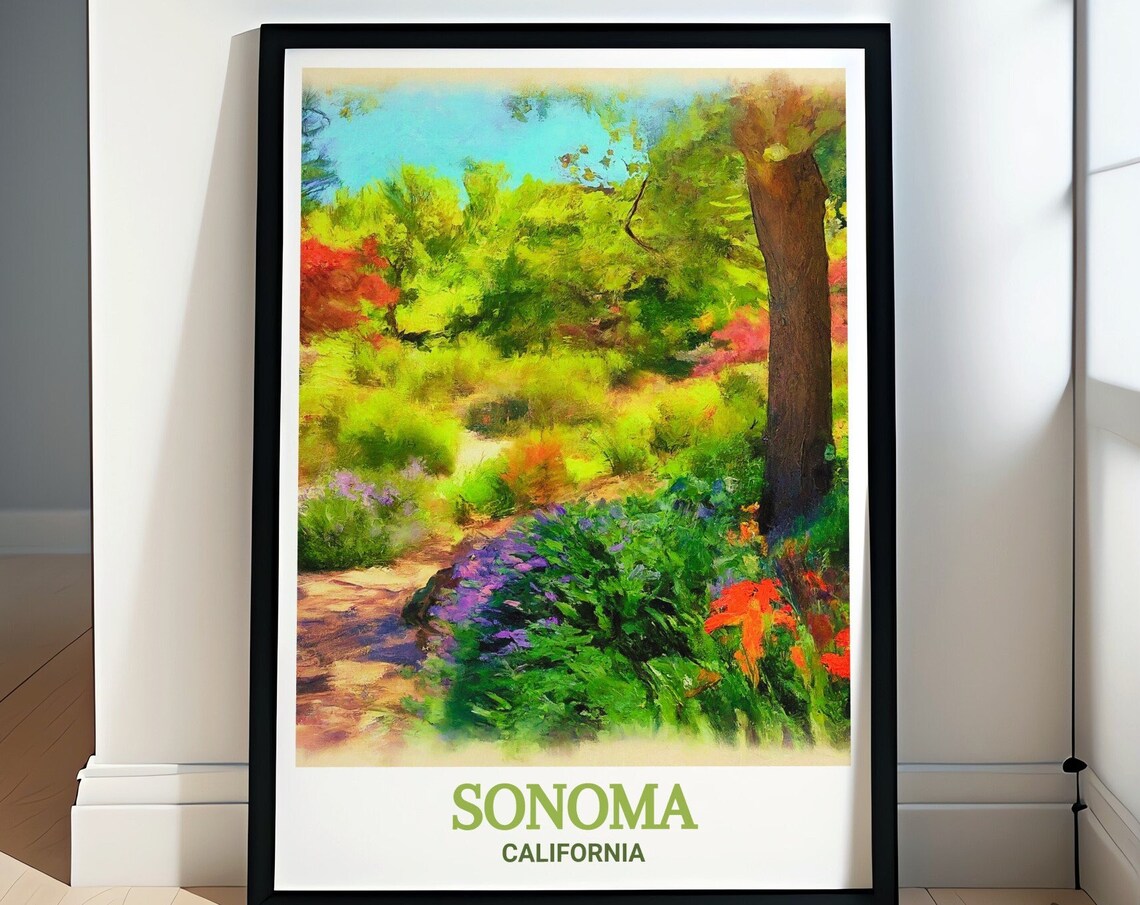 Sonoma Travel Poster Quarryhill Botanical Garden Poster Sonoma Travel Print Quarryhill Botanical Garden Decor Sonoma Gifts