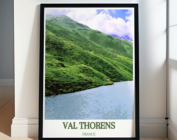 Val Thorens And Three Valleys Print Val Thorens Print For Every Ski Lover Val Thorens Vintage And Modern Ski Resort Artwork