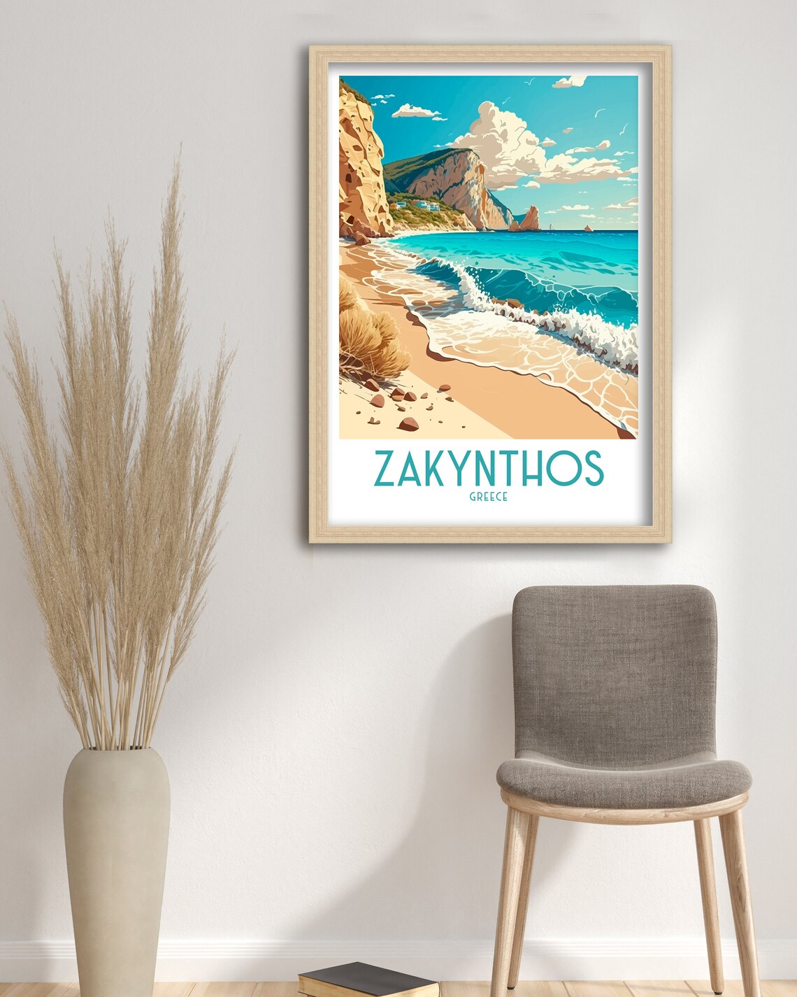 Zakynthos Greece Travel Poster, Home Decor - Image 3
