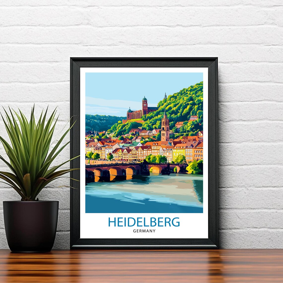 Heidelberg Germany Travel Poster, European Wall Decor - Image 2