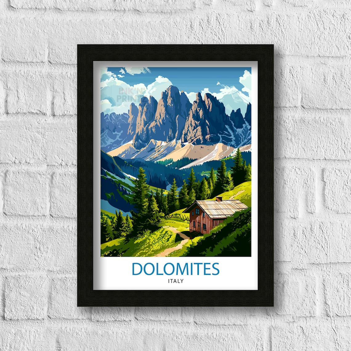 Dolomites Italy Travel Poster, Home Decor - Image 3