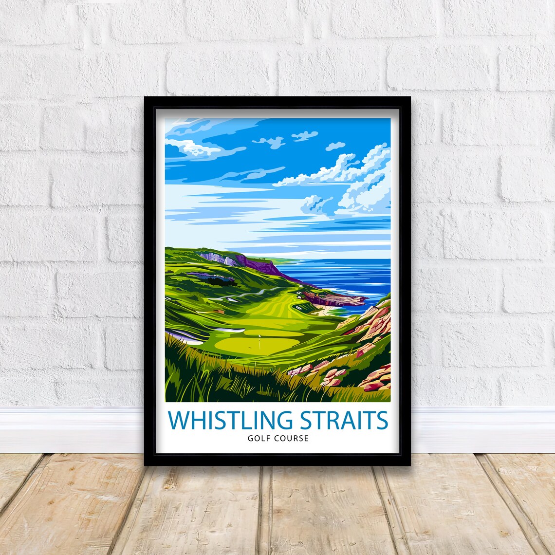 Whistling Straits Wisconsin Golf Travel Poster