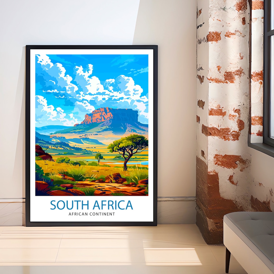 South Africa Travel Poster, World Cultural Art - Image 3