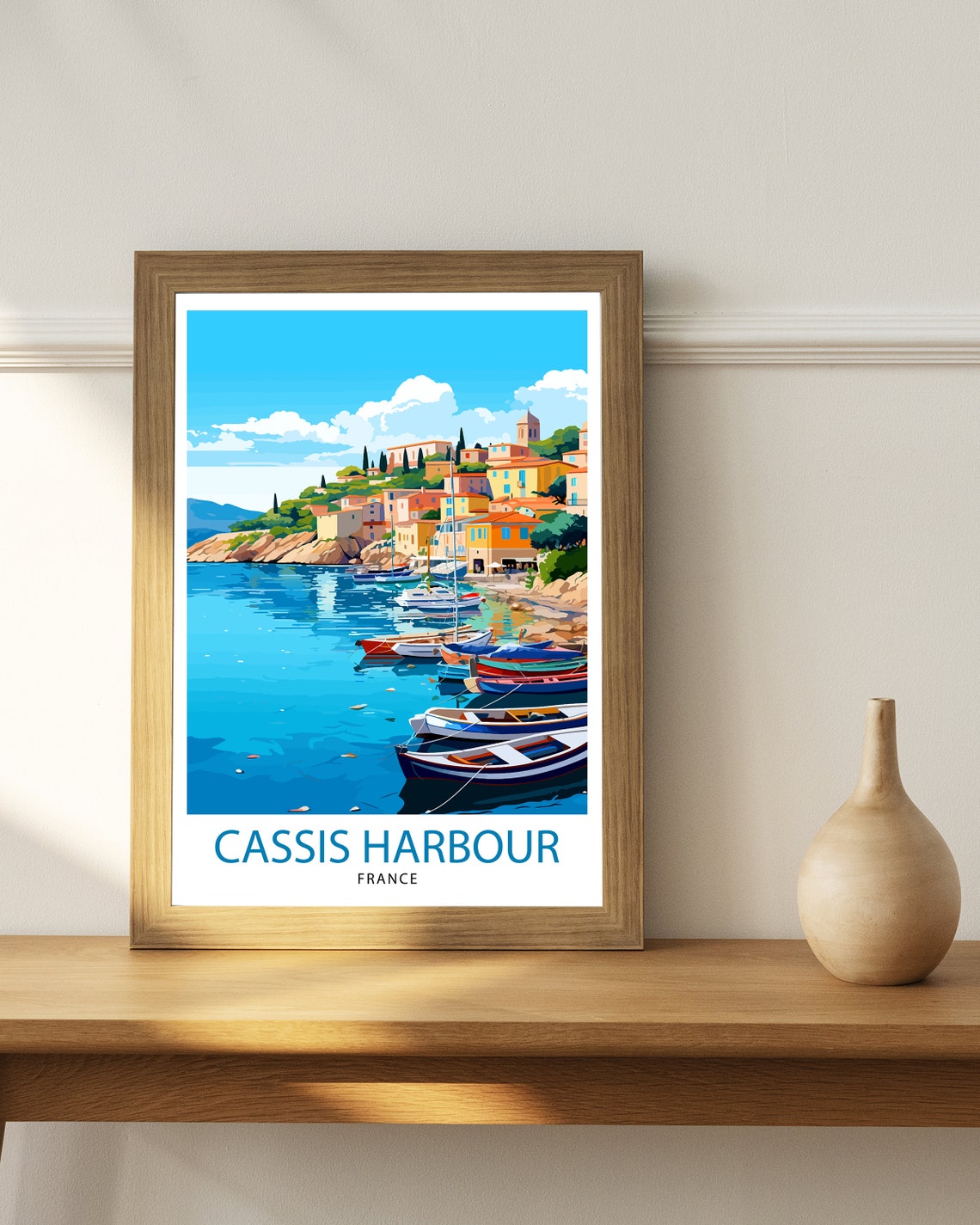 Cassis Harbour Colorful Fishing Boats Mediterranean Coast Poster - Image 3