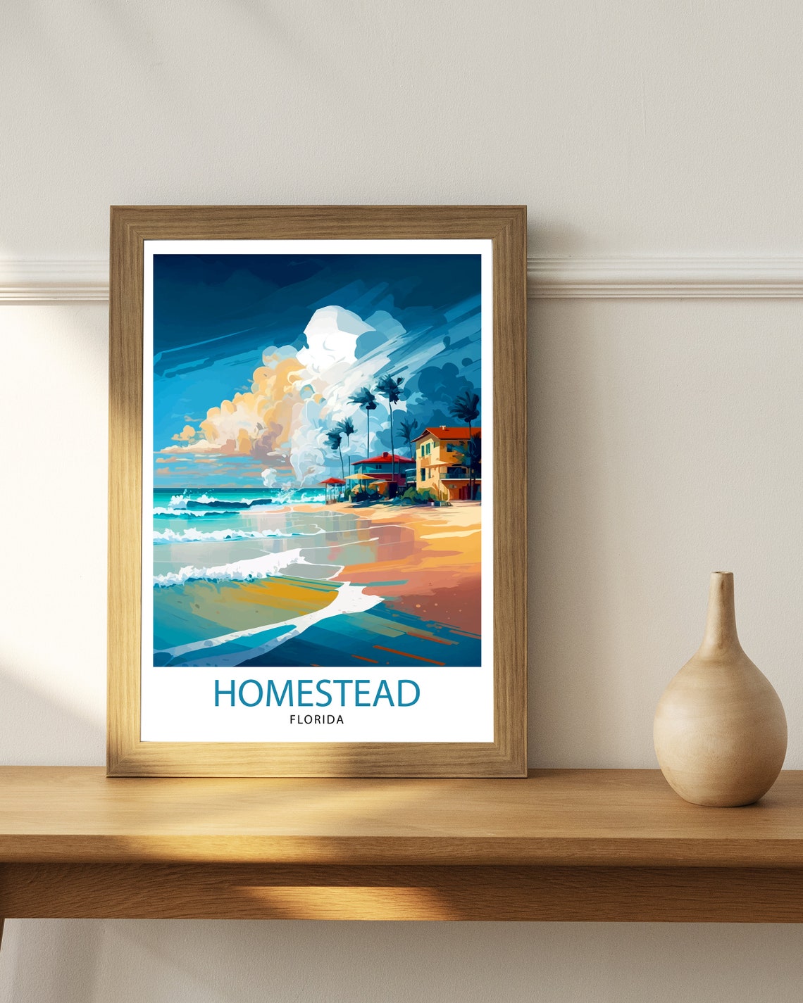 Homestead Florida Travel Print Homestead Wall Decor Homestead Poster Florida Travel Prints Homestead Art Print Homestead Illustration - Image 3