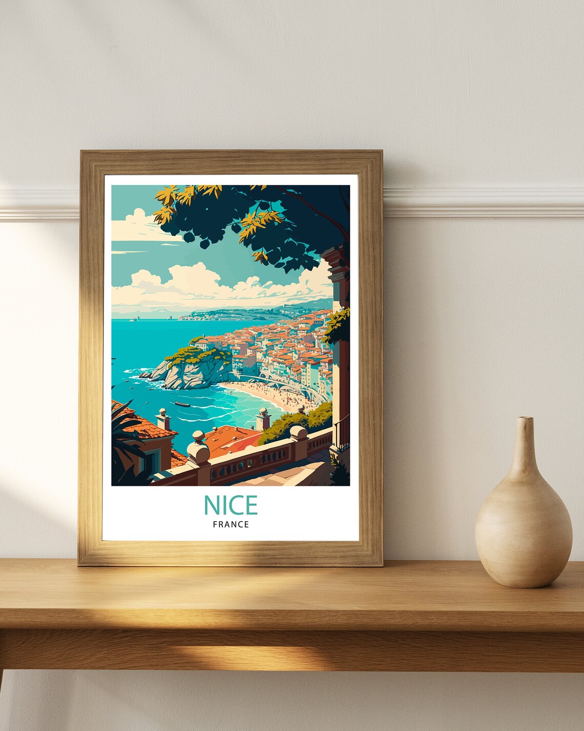 Nice, France Travel Poster, French Riviera Decor - Image 2