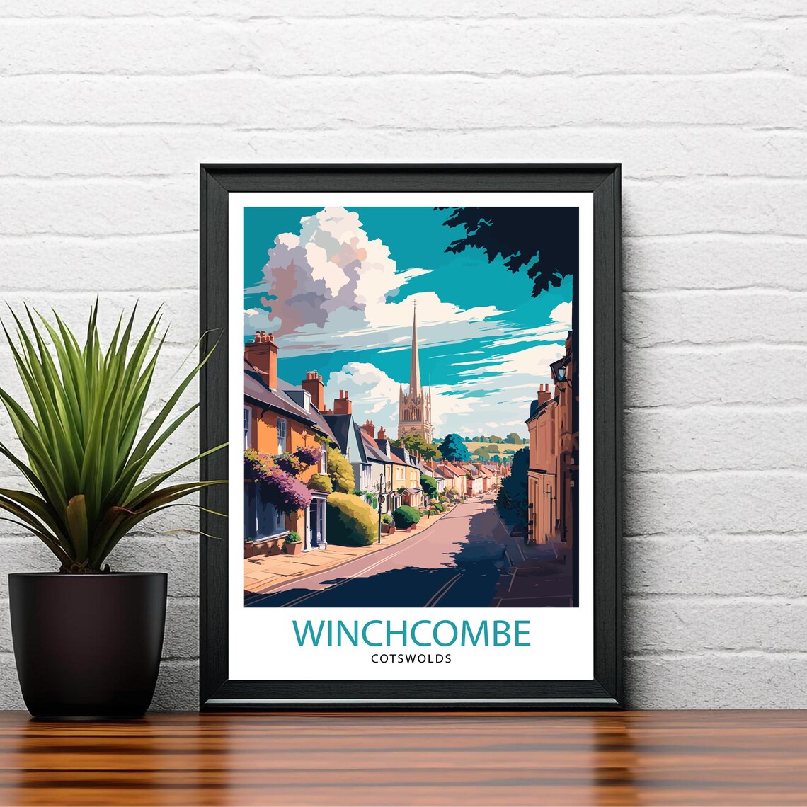 Winchcombe Travel Poster, Cotswolds Landscape - Image 2