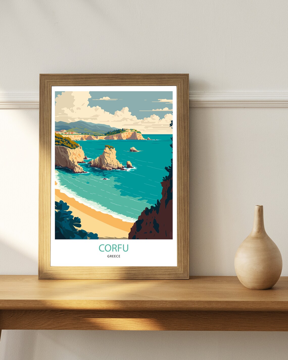 Corfu Travel Poster, Greece Travel Wall Art - Image 2