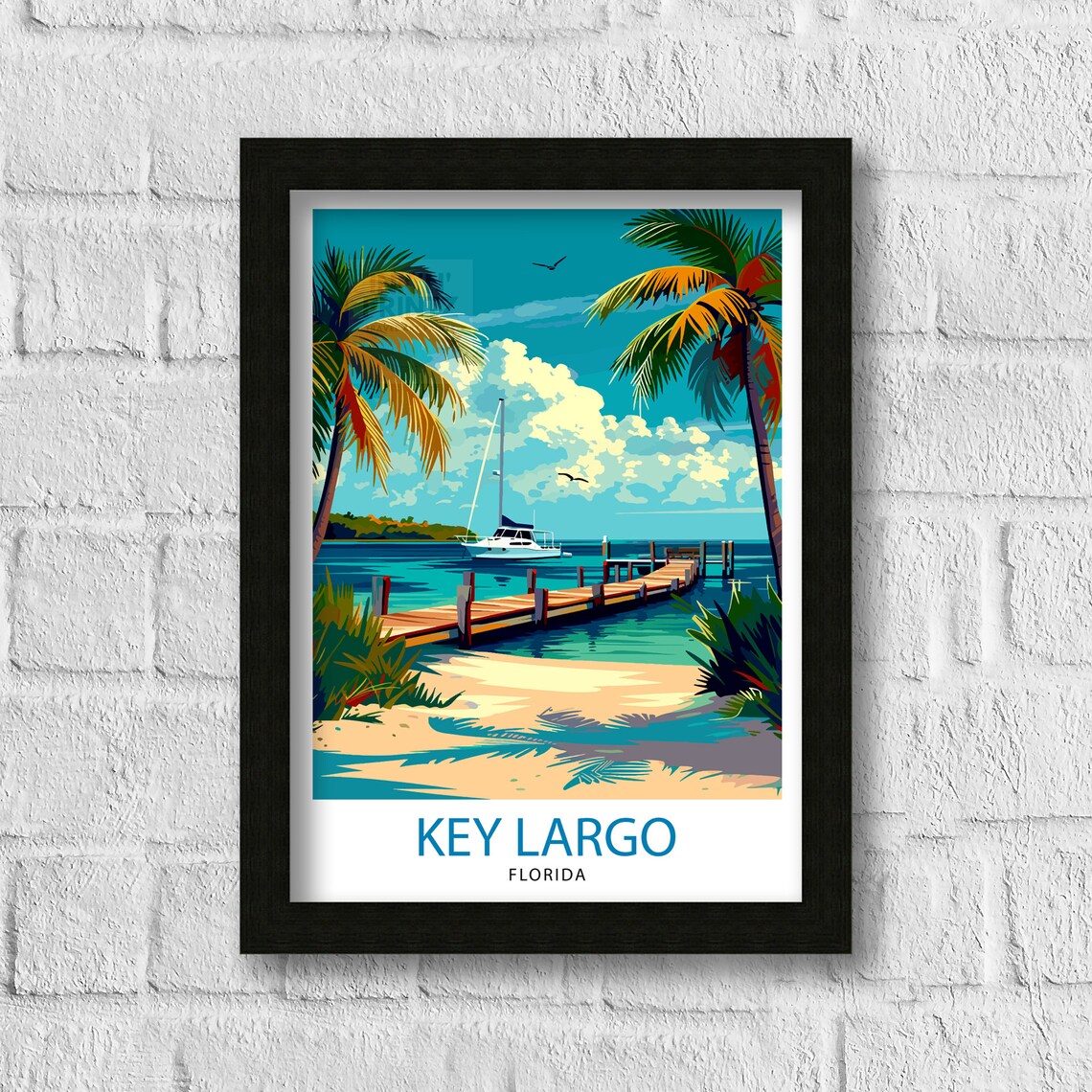 Key Largo Florida Art Print, Gateway To The Keys - Image 3