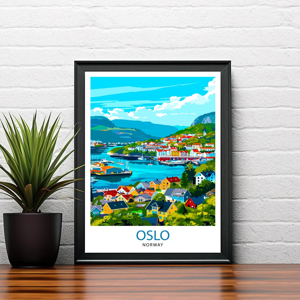 Oslo Norway Travel Poster, Nordic City Wall Decor - Image 2