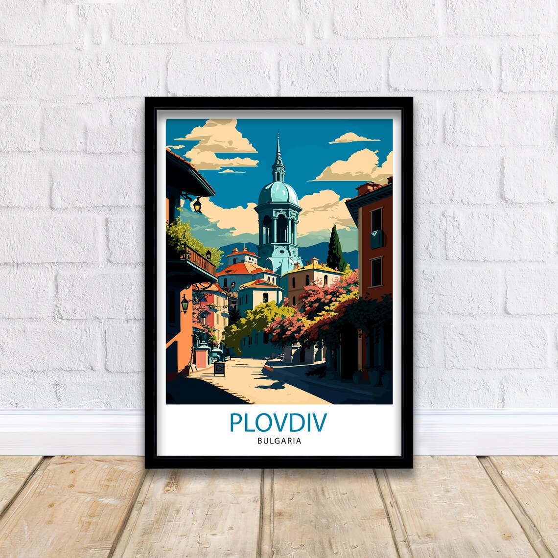 Plovdiv Bulgaria Travel Poster, Europe Wall Decor - Image 2
