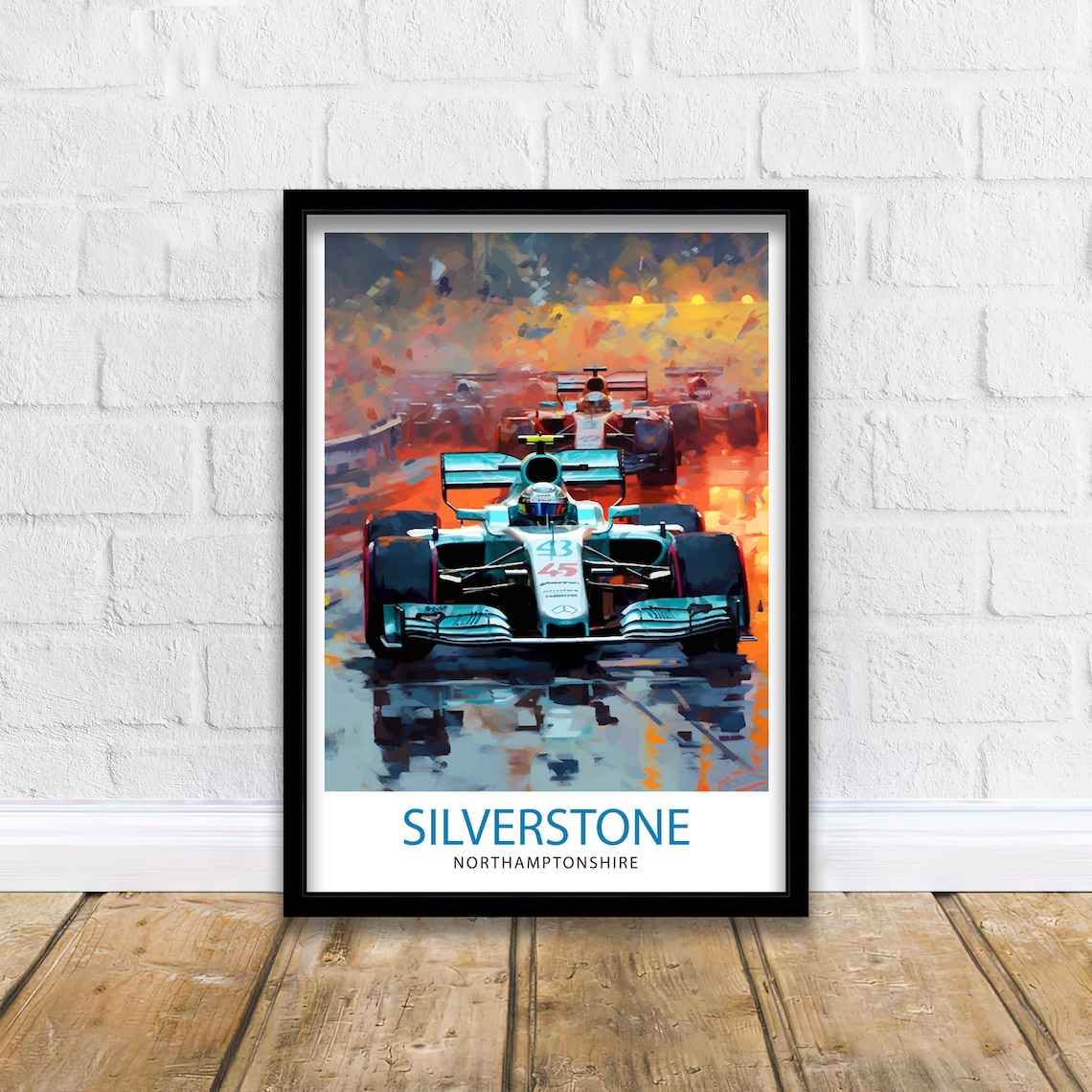 Silverstone Travel Poster, Motorsport Circuit Art Print