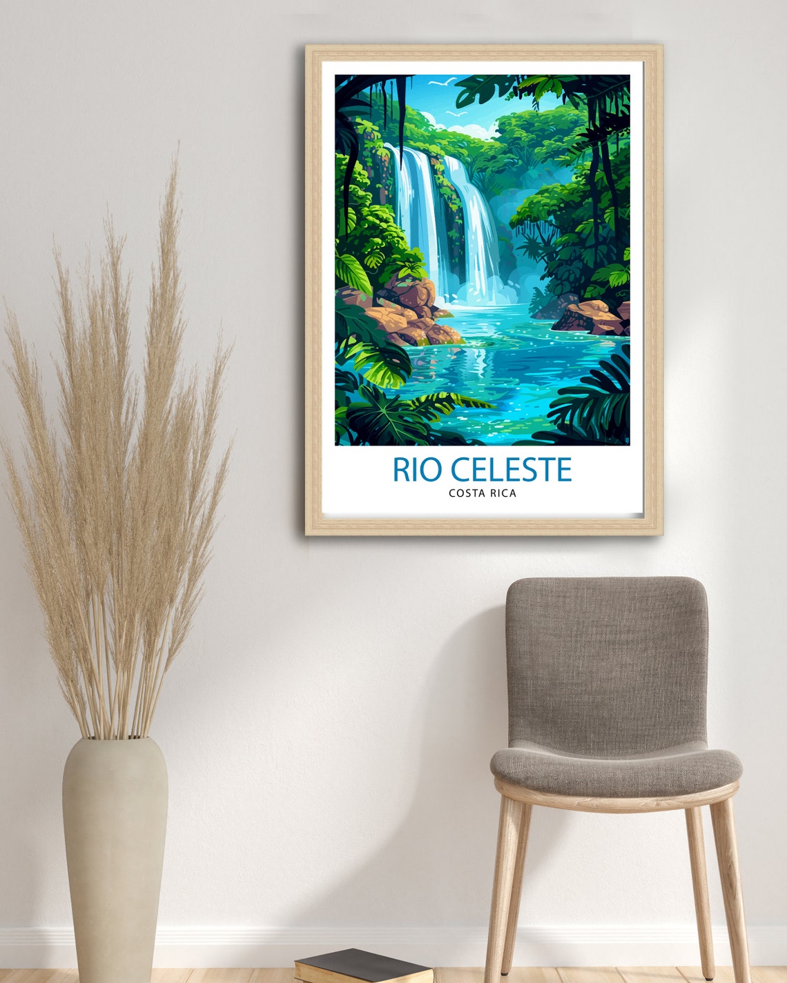 Rio Celeste Costa Rica Jungle Waterfall Turquoise River Poster - Image 2