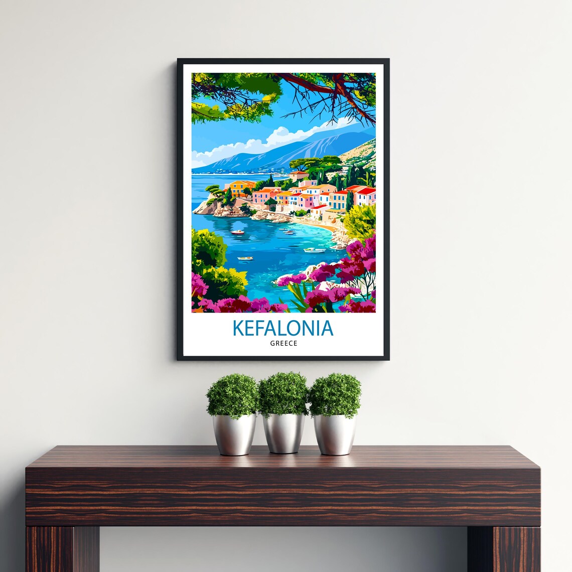 Kefalonia Greece Travel Poster, European Place Print - Image 2