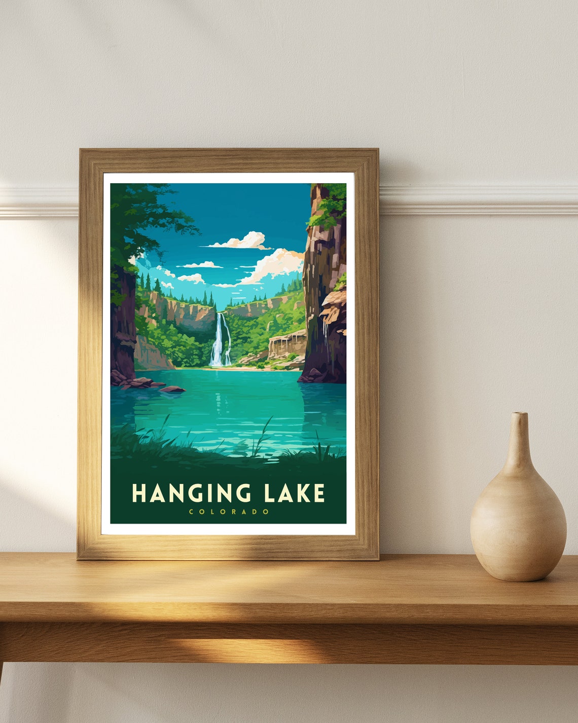 Hanging Lake Colorado Travel Print Colorado Wall Decor Hanging Lake Poster Rocky Mountain Travel Prints Colorado Art Print Hanging Lake - Image 2