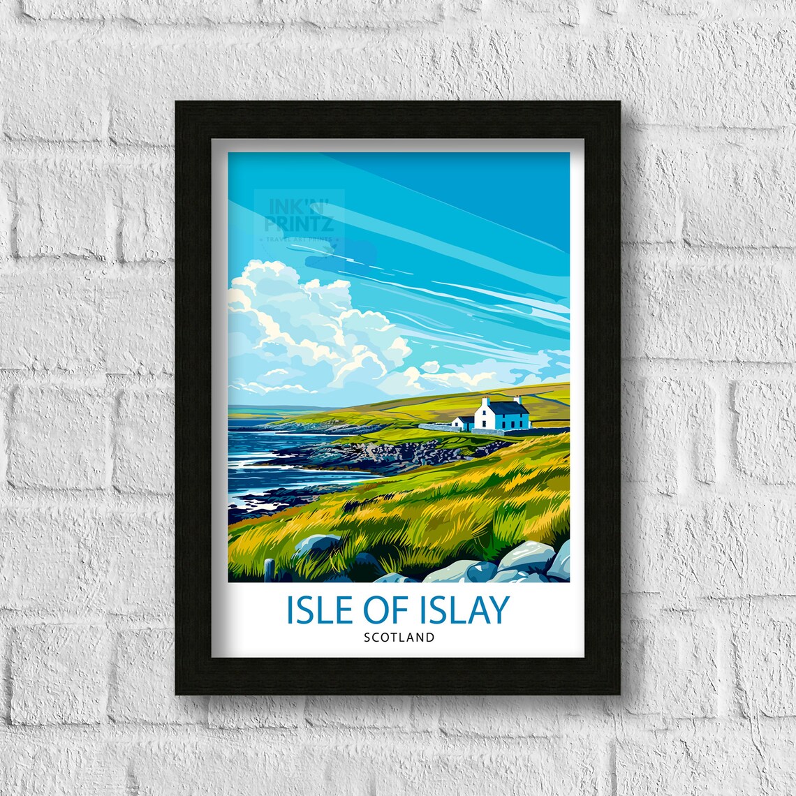 Isle Of Islay Scotland Travel Poster, Wall Decor - Image 3