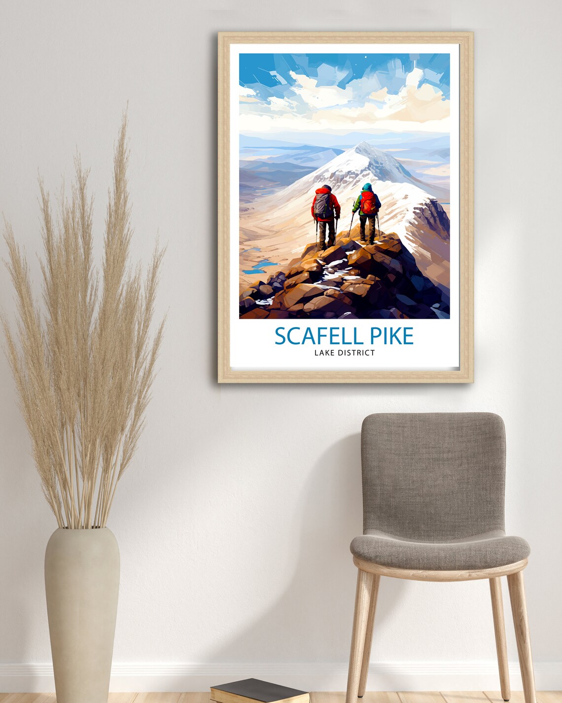 Scafell Pike Travel Poster, Lake District Landscape - Image 3