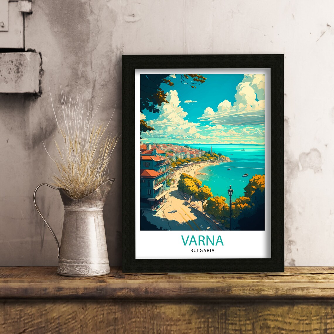 Varna Bulgaria Travel Poster, Europe Wall Art - Image 3