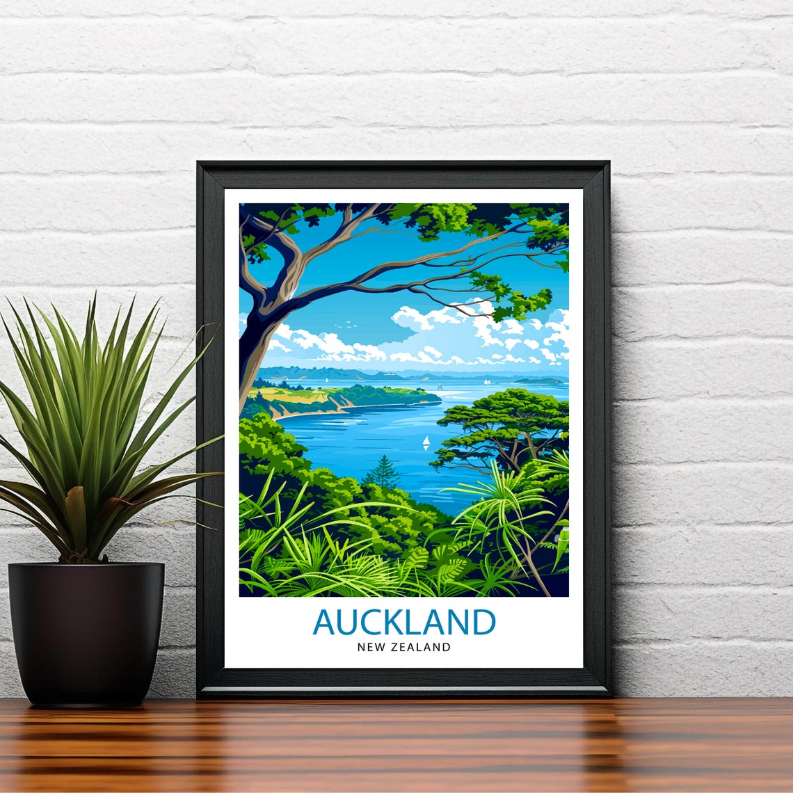 Auckland New Zealand Travel Print Wall Decor Wall Art Auckland Wall Hanging Home Dcor Auckland Gift Art Lovers New Zealand - Image 2