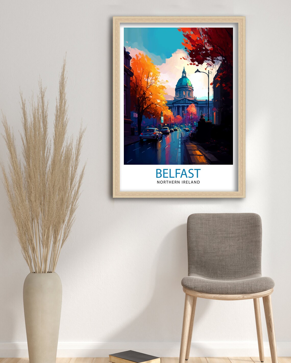 Belfast Cityscape Illustration, Northern Ireland Travel Poster - Image 3