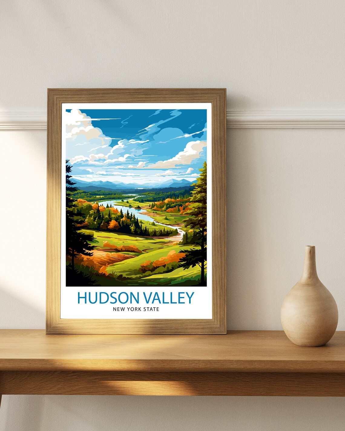 Hudson Valley New York Travel Poster, Upstate View - Image 2