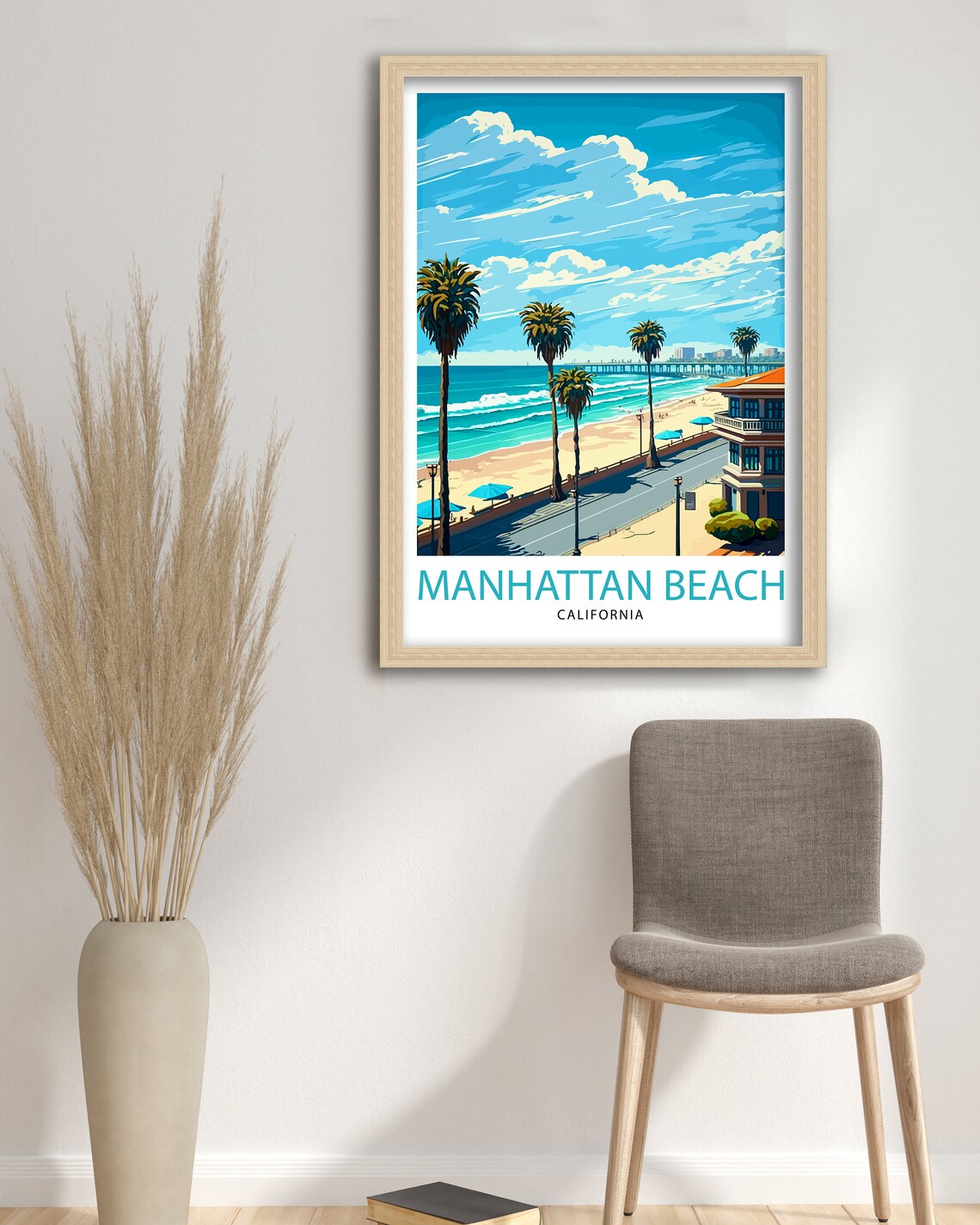 Manhattan Beach California Travel Poster, Travel Print - Image 3