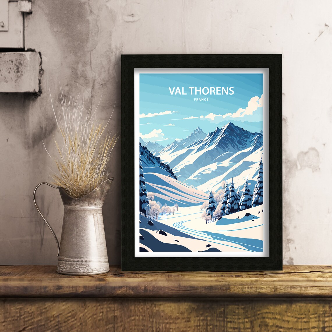 Val Thorens Travel Poster, France Ski Destination - Image 2
