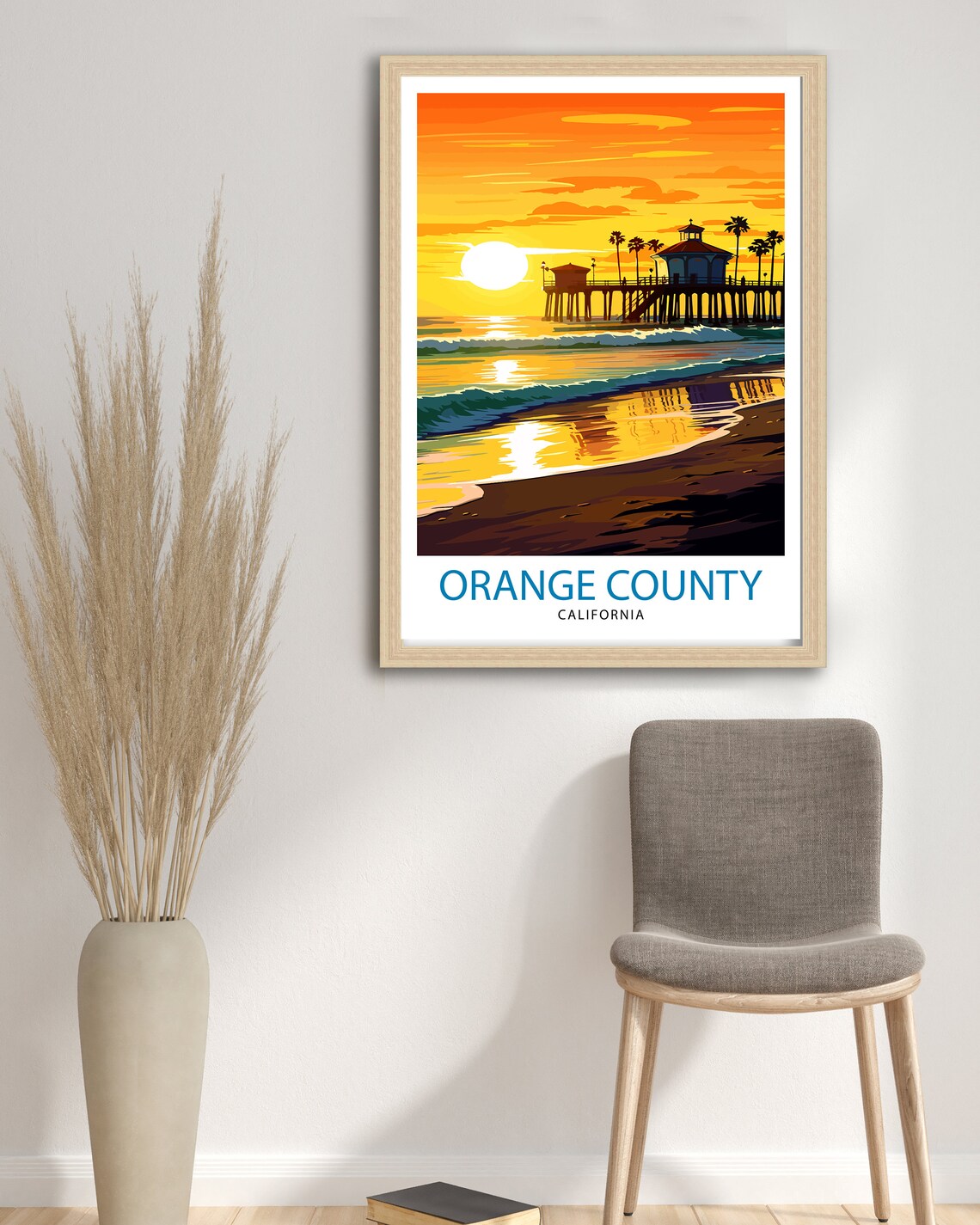 Orange County California Travel Poster, OC Wall Decor - Image 2