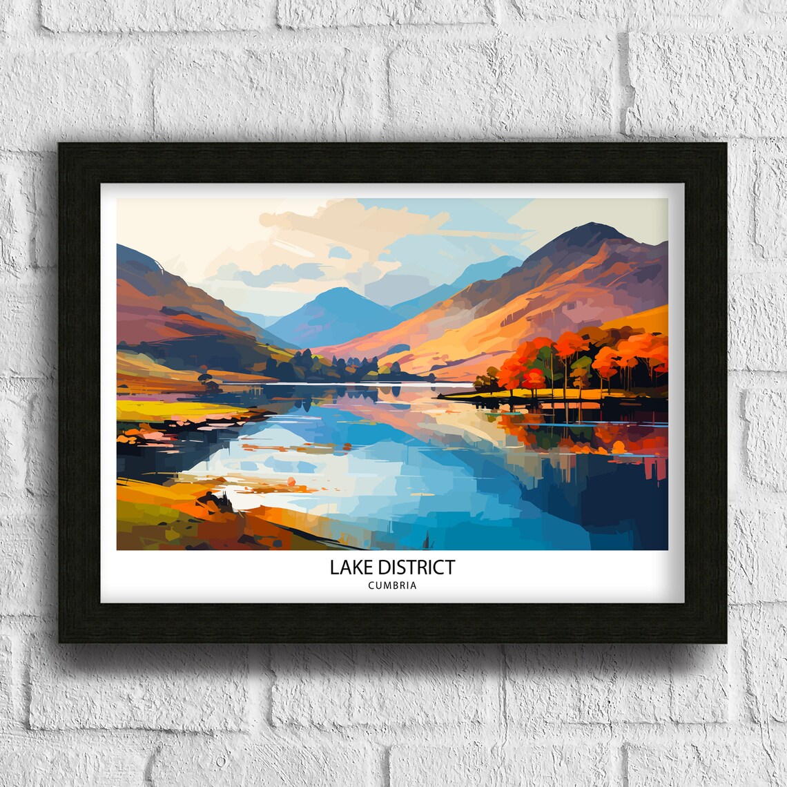 Lake District Travel Poster, Scenic Place Print - Image 3